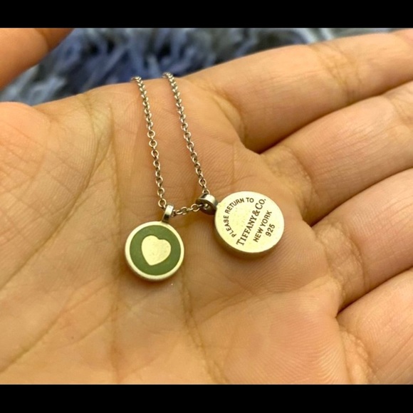 Tiffany & Co. Jewelry - Tiffany and co double circle heart enamel necklce